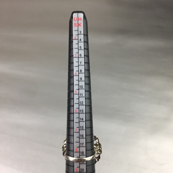 Vintage sterling silver large hematite ring in decorative setting - Picture 11 of 11